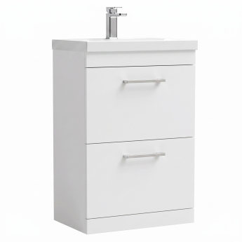 Delphi Horizon 600mm 2-Drawer Floor Standing Vanity Unit (inc Basin) | Product Image