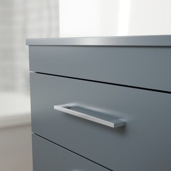 Delphi Horizon Gloss Grey 600mm 2-Drawer Wall Hung Countertop Vanity Unit | Product Image