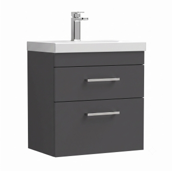 Delphi Horizon 600mm 2-Drawer Wall Hung Vanity Unit (inc Basin) | Product Image