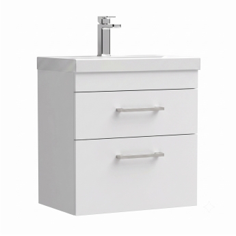 Delphi Horizon 600mm 2-Drawer Wall Hung Vanity Unit (inc Basin) | Product Image
