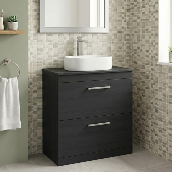 Delphi Horizon 800mm 2-Drawer Floor Standing Countertop Vanity Unit | Product Image