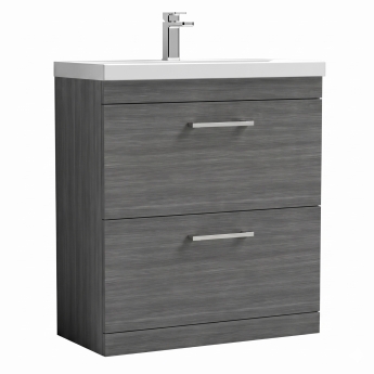 Delphi Horizon 800mm 2-Drawer Floor Standing Vanity Unit (inc Basin) | Product Image