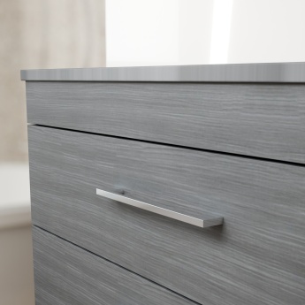 Delphi Horizon Anthracite Woodgrain 800mm 2-Drawer Wall Hung Countertop Vanity Unit | Product Image