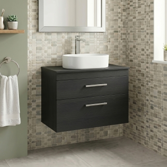 Delphi Horizon 800mm 2-Drawer Wall Hung Countertop Vanity Unit | Product Image