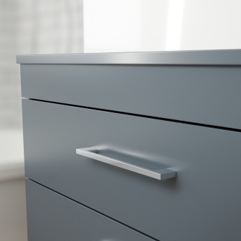 Delphi Horizon Gloss Grey 800mm 2-Drawer Wall Hung Countertop Vanity Unit | Product Image
