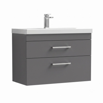 Delphi Horizon 800mm 2-Drawer Wall Hung Vanity Unit (inc Basin) | Product Image
