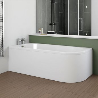 Trojan J Shaped Bath Panel 550mm H x 1700mm W - White