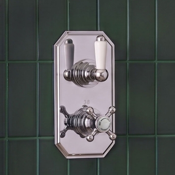 Delphi Kelston Thermostatic Dual Concealed Mixer Shower with Shower Kit - Chrome | Product Image