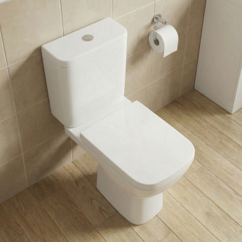 Delphi Leon Rimless Close Coupled Toilet (inc Soft Close Seat) | Product Image