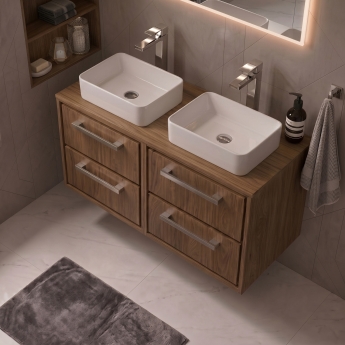 Delphi Lodge 1200mm 4-Drawer Wall Hung Countertop Vanity Unit | Product Image