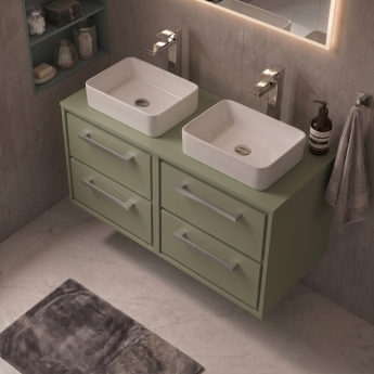 Delphi Lodge 1200mm 4-Drawer Wall Hung Countertop Vanity Unit | Product Image