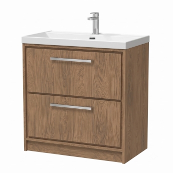 Delphi Lodge 800mm 2-Drawer Floor Standing Vanity Unit (inc Ceramic Basin) | Product Image