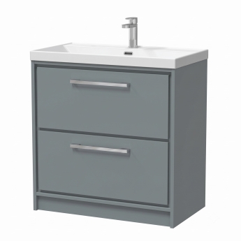Delphi Lodge 800mm 2-Drawer Floor Standing Vanity Unit (inc Ceramic Basin) | Product Image