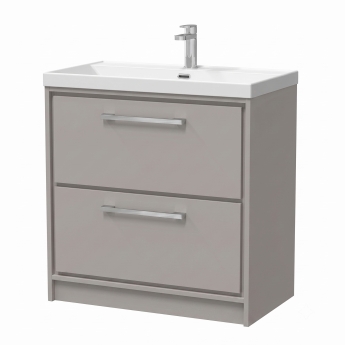 Delphi Lodge 800mm 2-Drawer Floor Standing Vanity Unit (inc Ceramic Basin) | Product Image
