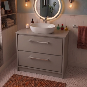 Delphi Lodge 800mm 2-Drawer Floor Standing Countertop Vanity Unit | Product Image