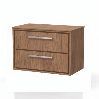 Delphi Lodge 800mm 2-Drawer Wall Hung Countertop Vanity Unit | Product Image