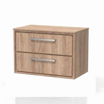 Delphi Lodge 800mm 2-Drawer Wall Hung Countertop Vanity Unit | Product Image