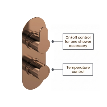 Delphi Loop Brushed Bronze Dual Concealed Shower Set with Fixed Head | Product Image