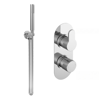 Delphi Loop Chrome Dual Concealed Shower Set with Handset and Bracket | Product Image