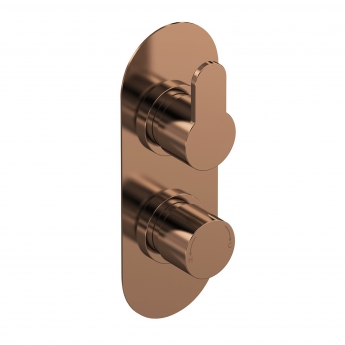 Delphi Loop Brushed Bronze Dual Concealed Shower Set with Handset and Bracket