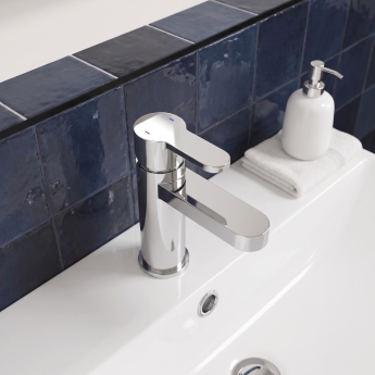 Delphi Loop Chrome Mono Basin Mixer Tap (inc Press Top Waste) | Product Image