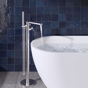 Delphi Loop Chrome Freestanding Bath Shower Mixer Tap (inc Kit) | Product Image