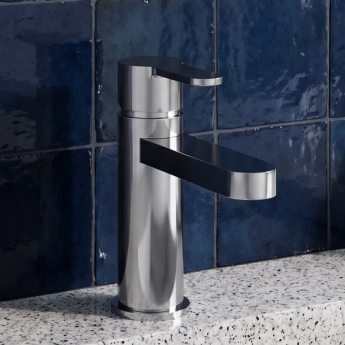 Delphi Loop Chrome Mini Mono Basin Mixer Tap (inc Press Top Waste) | Product Image