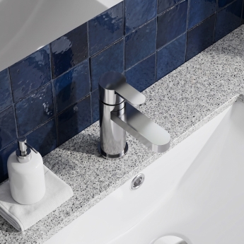 Delphi Loop Chrome Mini Mono Basin Mixer Tap (inc Press Top Waste) | Product Image