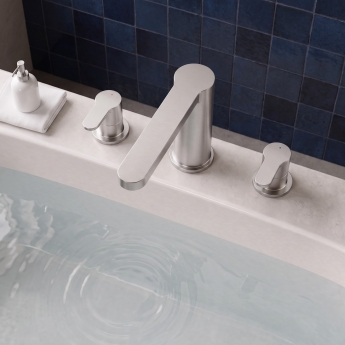 Delphi Loop Chrome 3-Hole Deck Mounted Bath Filler Tap | Product Image