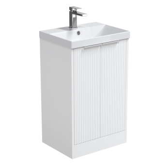 Delphi Lyra Satin White 1000mm 2-Door Waterproof Bathroom Furniture Combination Unit | Product Image