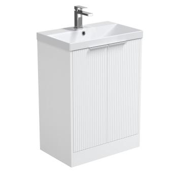 Delphi Lyra Satin White 1100mm 2-Door Waterproof Bathroom Furniture Combination Unit | Product Image