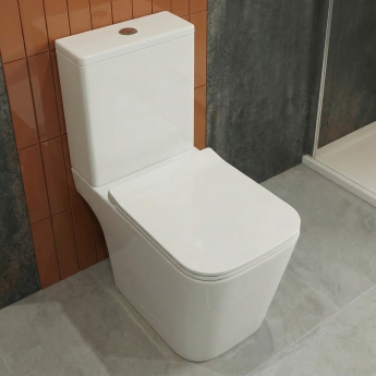 Delphi Magnum Rimless Open Back Close Coupled Toilet (inc Soft Close Slim Seat) | Product Image