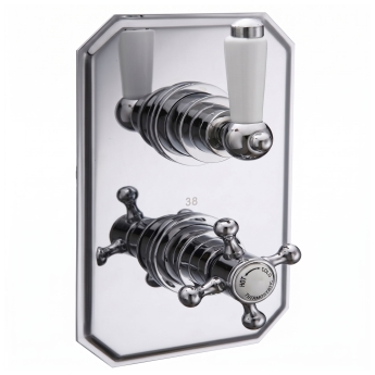Delphi Kelston Thermostatic Dual Concealed Mixer Shower with Shower Kit - Chrome | Product Image