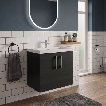 Delphi Modulo 600mm 2-Door Wall Hung Vanity Unit (inc Basin) | Product Image