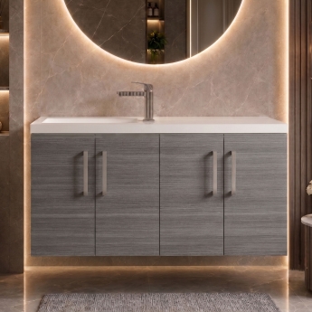 Delphi Modulo Slimline 1000mm 4-Door Wall Hung Vanity Unit (inc Basin) | Product Image