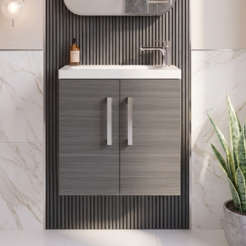 Delphi Modulo Slimline 500mm 2-Door Wall Hung Vanity Unit (inc Basin) | Product Image