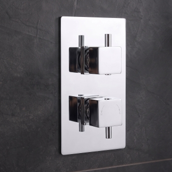 Delphi Nectar Chrome Dual Concealed Shower Set with Fixed Head | Product Image