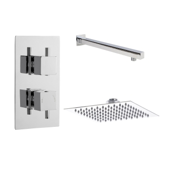 Delphi Nectar Chrome Dual Concealed Shower Set with Fixed Head | Product Image