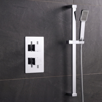 Delphi Nectar Chrome Dual Concealed Shower Set with Slide Rail Kit | Product Image