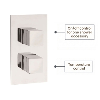 Delphi Nexus Chrome Dual Concealed Shower Set with Slide Rail Kit | Product Image