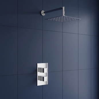 Delphi Nexus Chrome Dual Concealed Shower Set with Large Drencher Head | Product Image