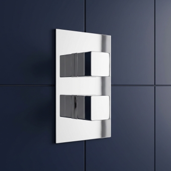 Delphi Nexus Chrome Dual Concealed Shower Set with Slide Rail Kit | Product Image