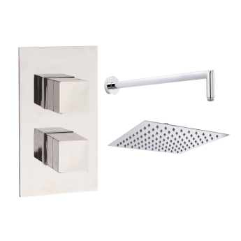 Delphi Nexus Chrome Dual Concealed Shower Set with Large Drencher Head | Product Image