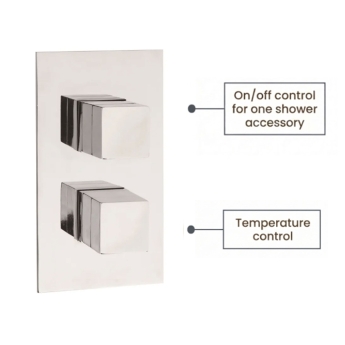 Delphi Nexus Chrome Dual Concealed Shower Set with Handset and Bracket | Product Image