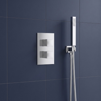 Delphi Nexus Chrome Dual Concealed Shower Set with Handset and Bracket | Product Image