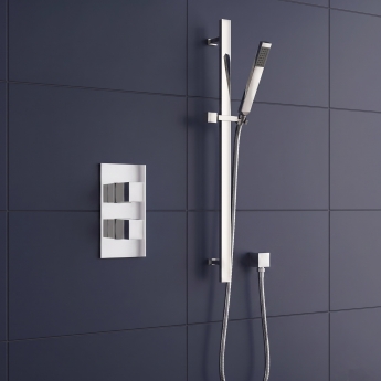 Delphi Nexus Chrome Dual Concealed Shower Set with Slide Rail Kit | Product Image