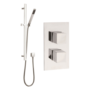 Delphi Nexus Chrome Dual Concealed Shower Set with Slide Rail Kit | Product Image