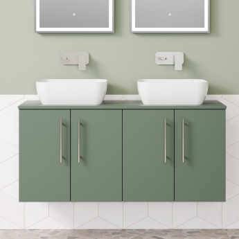 Delphi Nordic 1200mm 4-Door Wall Hung Countertop Vanity Unit | Product Image
