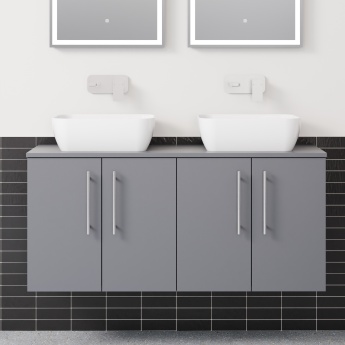 Delphi Nordic 1200mm 4-Door Wall Hung Countertop Vanity Unit | Product Image