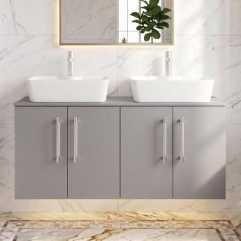 Delphi Nordic 1200mm 4-Door Wall Hung Countertop Vanity Unit | Product Image